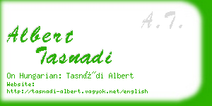 albert tasnadi business card